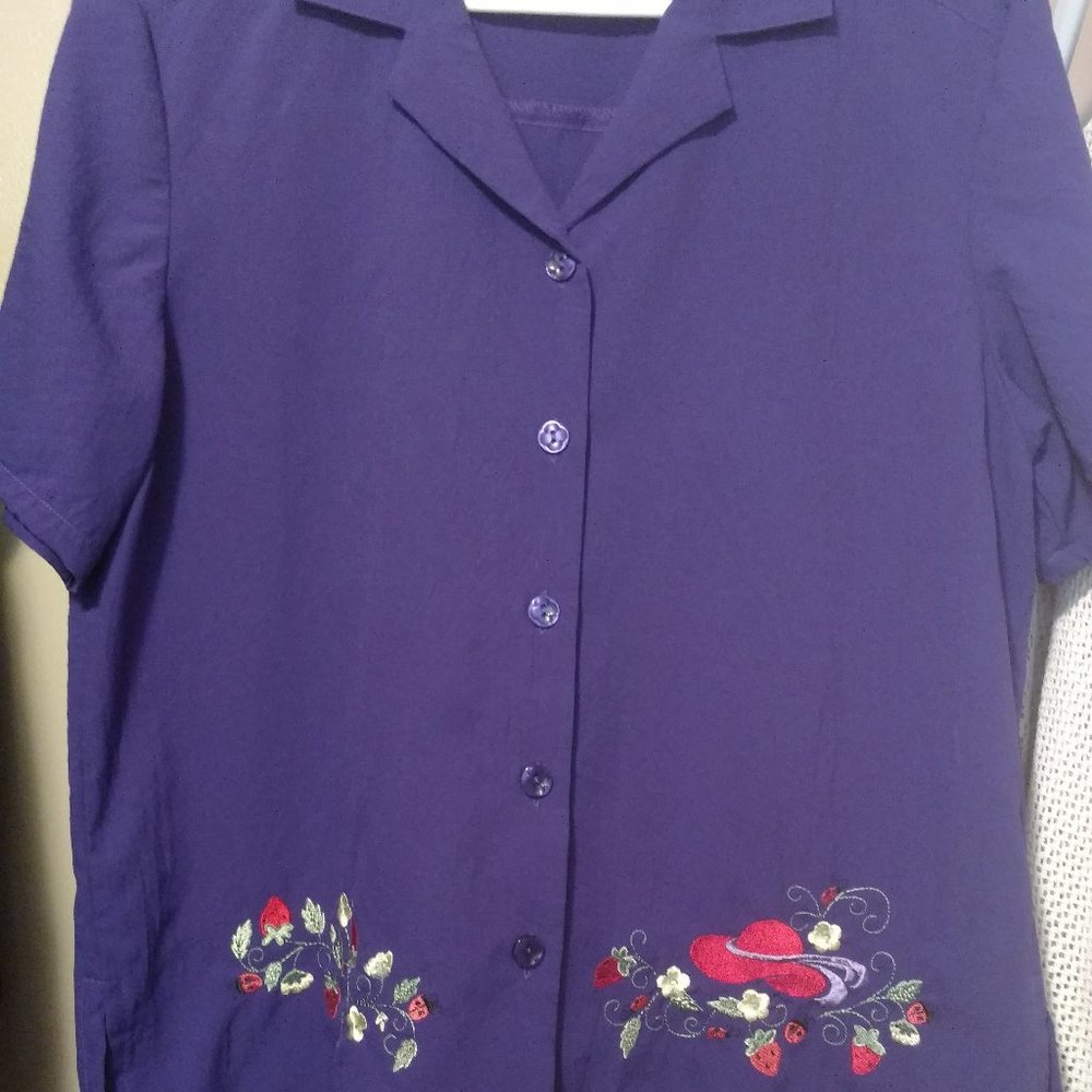 Purple Red Hat Blouse